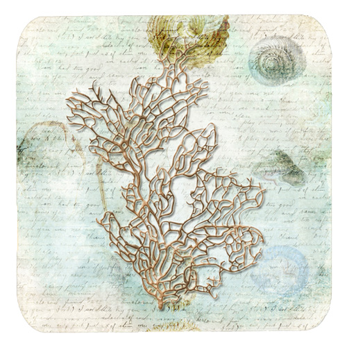 Coral Foam Coasters - Set Of 4, 3.5 x 3.5 In.