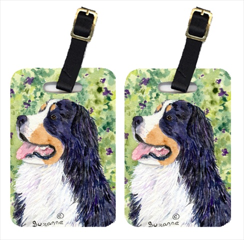 Bernese Mountain Dog Luggage Tag - Pair 2, 4 x 2.75 In.