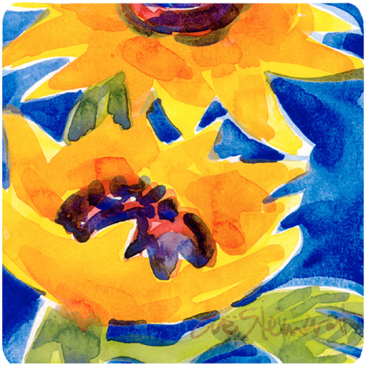 Picture of Carolines Treasures 6012FC Flower - Sunflower Foam Coasters - Set Of 4- 3.5 x 3.5 In.