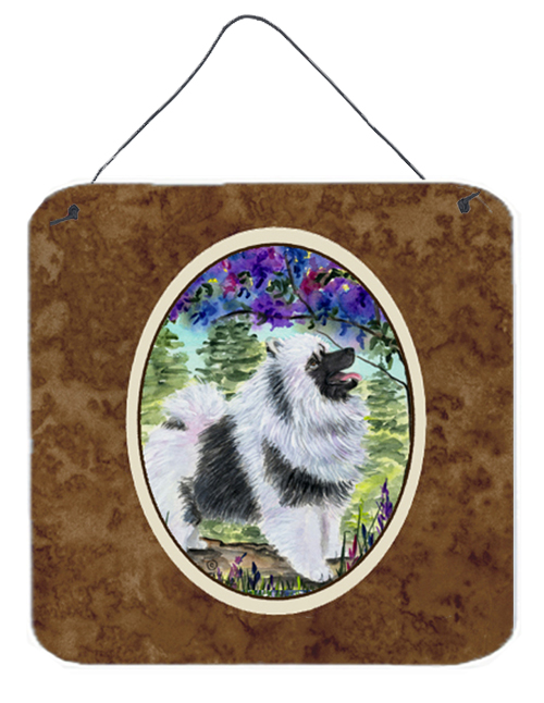 SS8063DS66 Keeshond Aluminium Metal Wall Or Door Hanging Prints - 6 x 6 In.