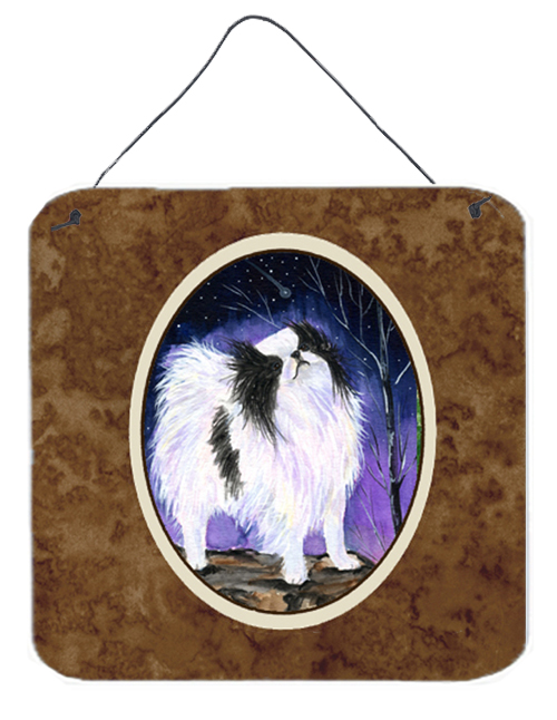 Japanese Chin Aluminium Metal Wall Or Door Hanging Prints - 6 x 6 In.