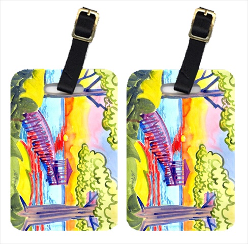 Picture of Carolines Treasures 6060BT Dock At The Pier Luggage Tag - Pair 2&#44; 4 x 2.75 In.