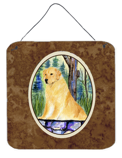 Golden Retriever Aluminium Metal Wall Or Door Hanging Prints - 6 x 6 In.