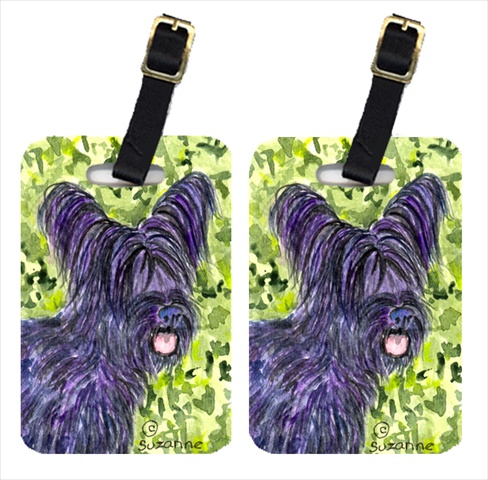 Skye Terrier Luggage Tag - Pair 2- 4 x 2.75 In.