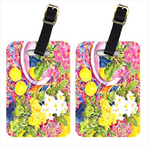 Picture of Carolines Treasures 6062BT Flower - Primroses Luggage Tag - Pair 2- 4 x 2.75 In.
