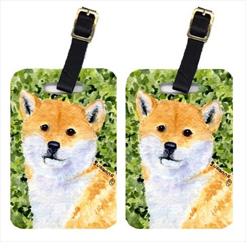 Shiba Inu Luggage Tag - Pair 2- 4 x 2.75 In.