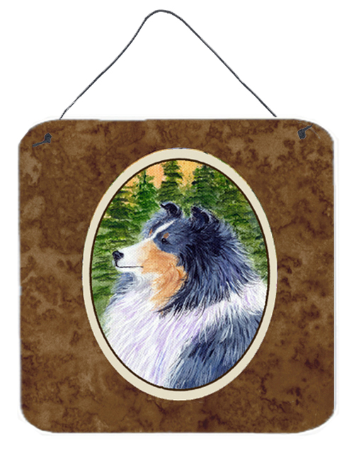 SS8142DS66 Sheltie Aluminium Metal Wall Or Door Hanging Prints - 6 x 6 In.