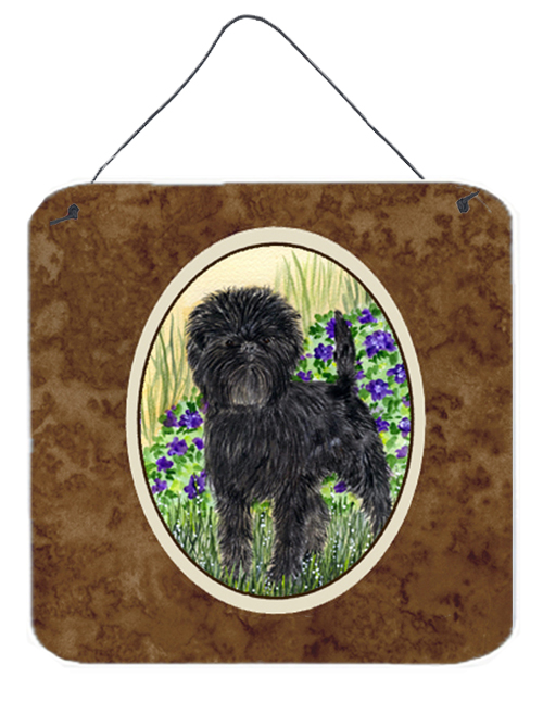 SS8151DS66 Affenpinscher Aluminium Metal Wall Or Door Hanging Prints - 6 x 6 In.