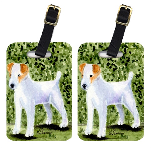 Jack Russell Terrier Luggage Tag - Pair 2, 4 x 2.75 In.