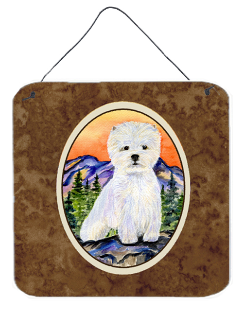 SS8159DS66 Westie Aluminium Metal Wall Or Door Hanging Prints - 6 x 6 In.