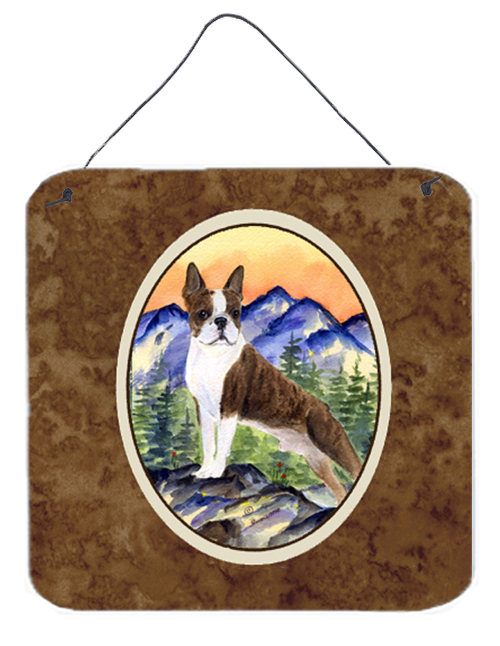 Boston Terrier Aluminium Metal Wall Or Door Hanging Prints - 6 x 6 In.