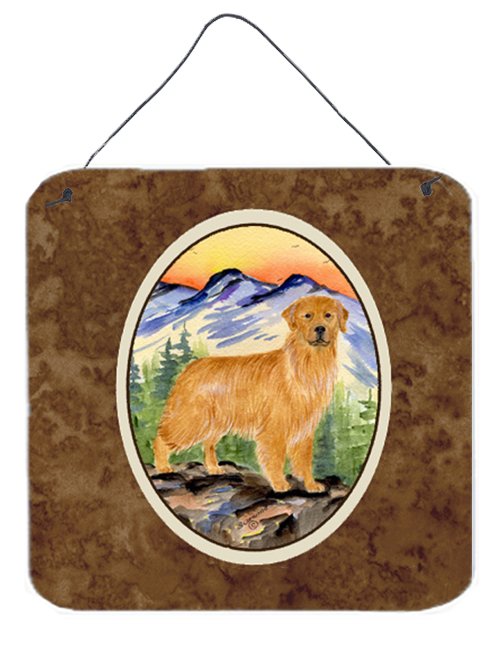 Golden Retriever Aluminium Metal Wall Or Door Hanging Prints - 6 x 6 In.
