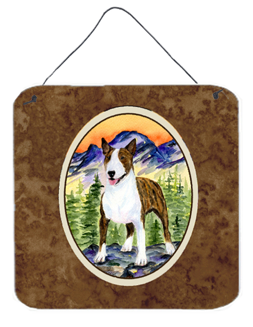 SS8167DS66 Bull Terrier Aluminium Metal Wall Or Door Hanging Prints - 6 x 6 In.