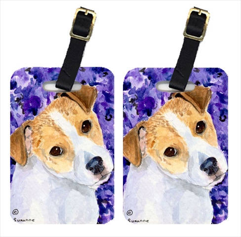 Jack Russell Terrier Luggage Tag - Pair 2- 4 x 2.75 In.