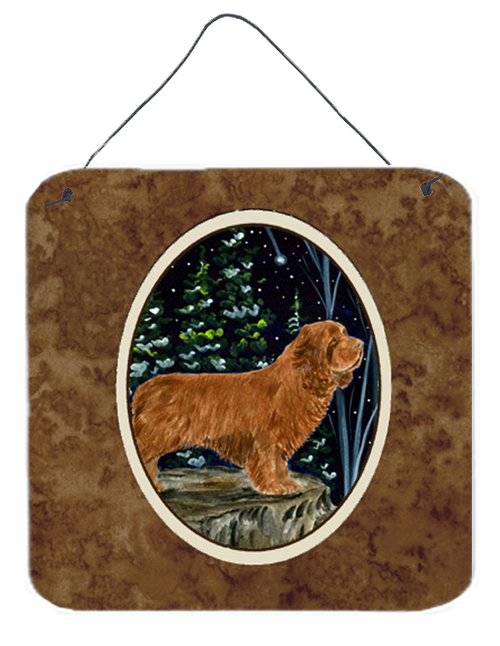 SS8174DS66 Sussex Spaniel Aluminium Metal Wall Or Door Hanging Prints - 6 x 6 In.