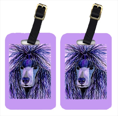 Poodle Luggage Tag - Pair 2, 4 x 2.75 In.