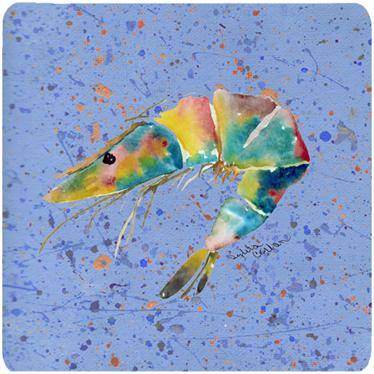 Picture of Carolines Treasures 8459FC Shrmip Foam Coasters - Set Of 4- 3.5 x 3.5 In.