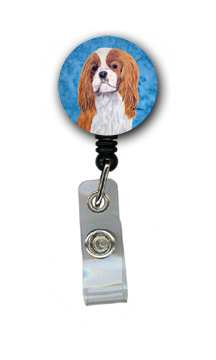 Cavalier Spaniel Retractable Badge Reel Or Id Holder With Clip