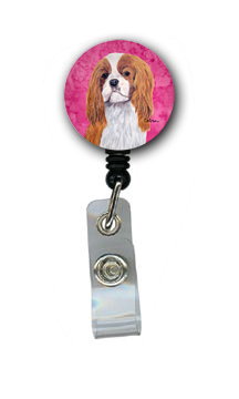 Cavalier Spaniel Retractable Badge Reel Or Id Holder With Clip