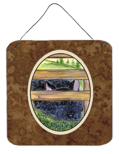 Scottish Terrier Aluminium Metal Wall Or Door Hanging Prints - 6 x 6 In.