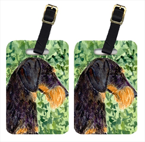 Dachshund Luggage Tag - Pair 2- 4 x 2.75 In.