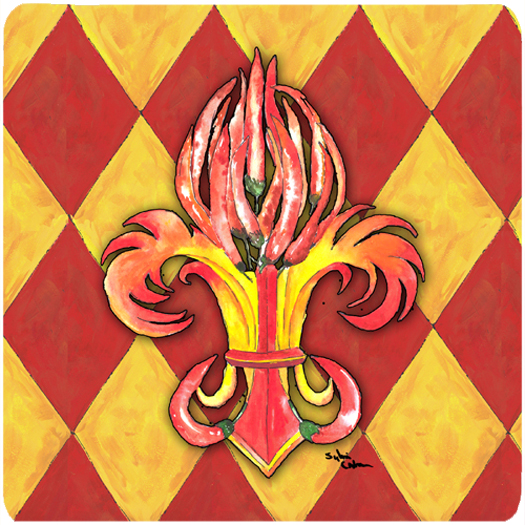 Hot Peppers Foam Coasters - Set Of 4, 3.5 x 3.5 In.
