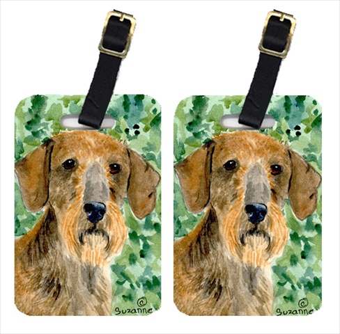 Dachshund Luggage Tag - Pair 2- 4 x 2.75 In.
