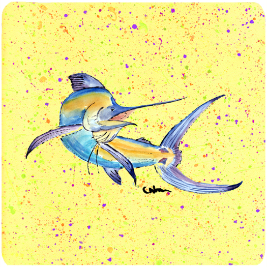 Picture of Carolines Treasures 8533FC Sailfish Foam Coasters - Set Of 4- 3.5 x 3.5 In.