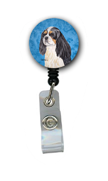 Cavalier Spaniel Retractable Badge Reel Or Id Holder With Clip