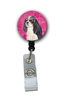 Cavalier Spaniel Retractable Badge Reel Or Id Holder With Clip
