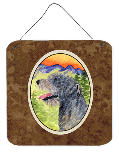 Irish Wolfhound Aluminium Metal Wall Or Door Hanging Prints - 6 x 6 In.