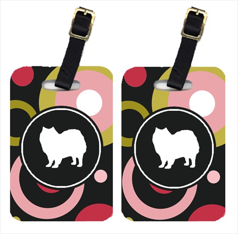 American Eskimo Luggage Tag - Pair 2, 4 x 2.75 In.