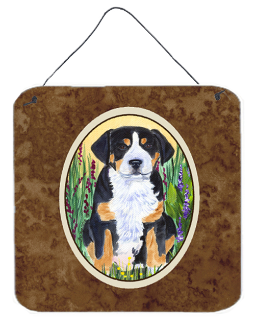 Greater Swiss Mountain Dog Aluminium Metal Wall Or Door Hanging Prints - 6 x 6 In.