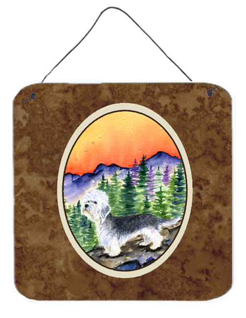 SS8222DS66 Dandie Dinmont Terrier Aluminium Metal Wall Or Door Hanging Prints - 6 x 6 In.
