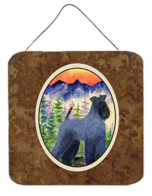 Kerry Blue Terrier Aluminium Metal Wall Or Door Hanging Prints - 6 x 6 In.