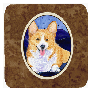 Corgi Foam Coasters - Set Of 4, 3.5 x 3.5 In.