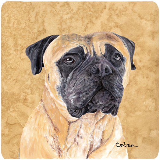 Mastiff Foam Coasters - Set Of 4, 3.5 x 3.5 In.