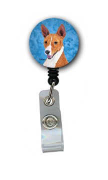 Basenji Retractable Badge Reel Or Id Holder With Clip