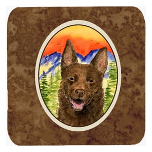 Australian Kelpie Foam Coasters - Set Of 4, 3.5 x 3.5 In.