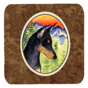 Manchester Terrier Foam Coasters - Set Of 4, 3.5 x 3.5 In.