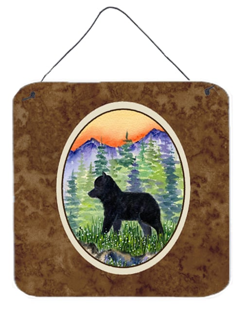 Schipperke Aluminium Metal Wall Or Door Hanging Prints - 6 x 6 In.