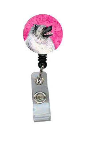Keeshond Retractable Badge Reel Or Id Holder With Clip
