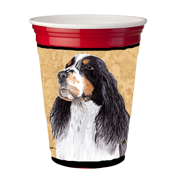 SC9134RSC Springer Spaniel Red Solo Cup  Hugger