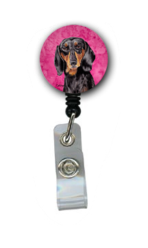 Dachshund Retractable Badge Reel Or Id Holder With Clip