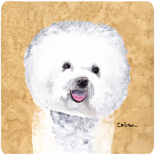 Bichon Frise Foam Coasters - Set Of 4, 3.5 x 3.5 In.
