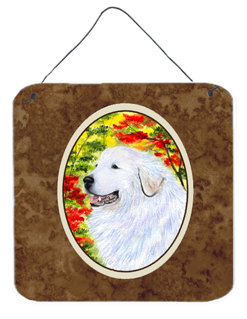 Great Pyrenees Aluminium Metal Wall Or Door Hanging Prints - 6 x 6 In.