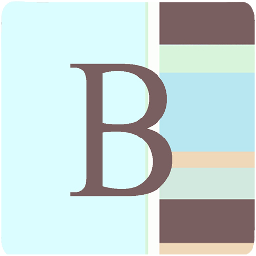 CJ1003-BFC Monogram - Blue Stripes Foam Coasters- Initial Letter B - Set Of 4- 3.5 x 3.5 In.