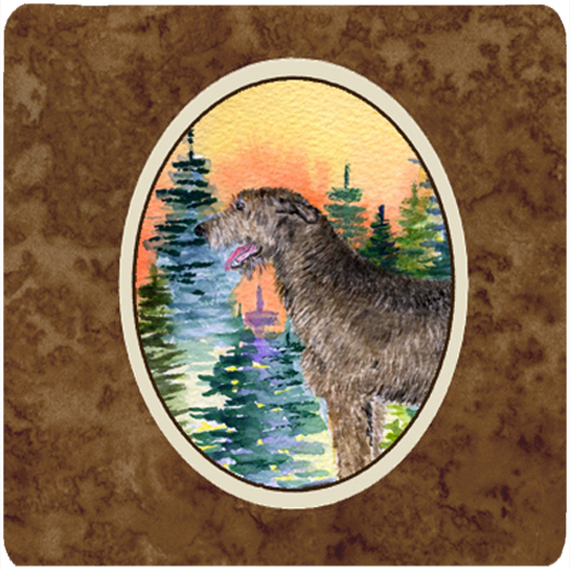 Irish Wolfhound Foam Coasters - Set Of 4, 3.5 x 3.5 In.