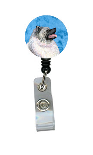 Keeshond Retractable Badge Reel Or Id Holder With Clip