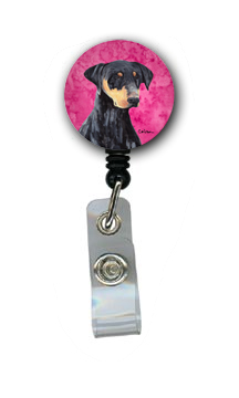 Doberman Retractable Badge Reel Or Id Holder With Clip